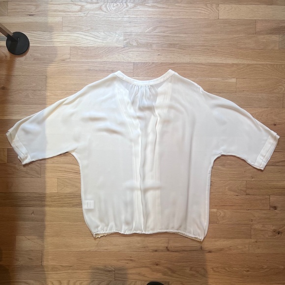 Joie Drapey Silk Raglan-Sleeved Blouse Size L - Picture 2 of 10